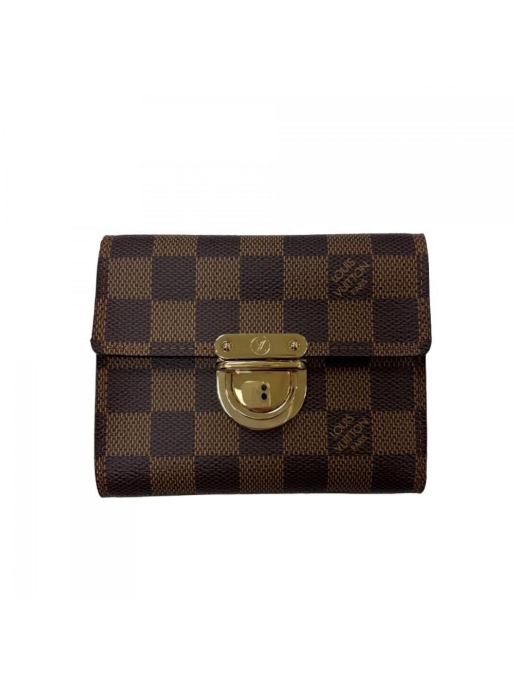 Louis Vuitton Portefeuille Koala Damier Cerise Trifold Wallet Canvas Brown